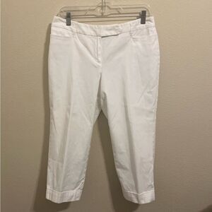 LOFT Marisa Petite White Trousers